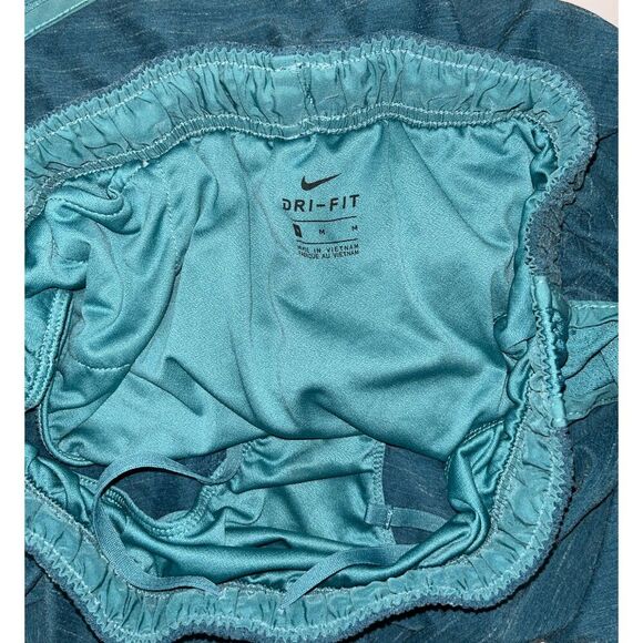 Nike Dri-Fit Women's Athletic Running Shorts Size Medium Green Workout - Picture 3 of 6